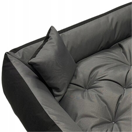 Legowisko Dla Psa Kanapa Posłanie 100X75 Cm Wodoodporne Poduszki Pikowane Szare