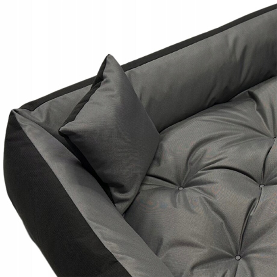 Legowisko Dla Psa Kanapa Posłanie 100X75 Cm Wodoodporne Poduszki Pikowane Szare