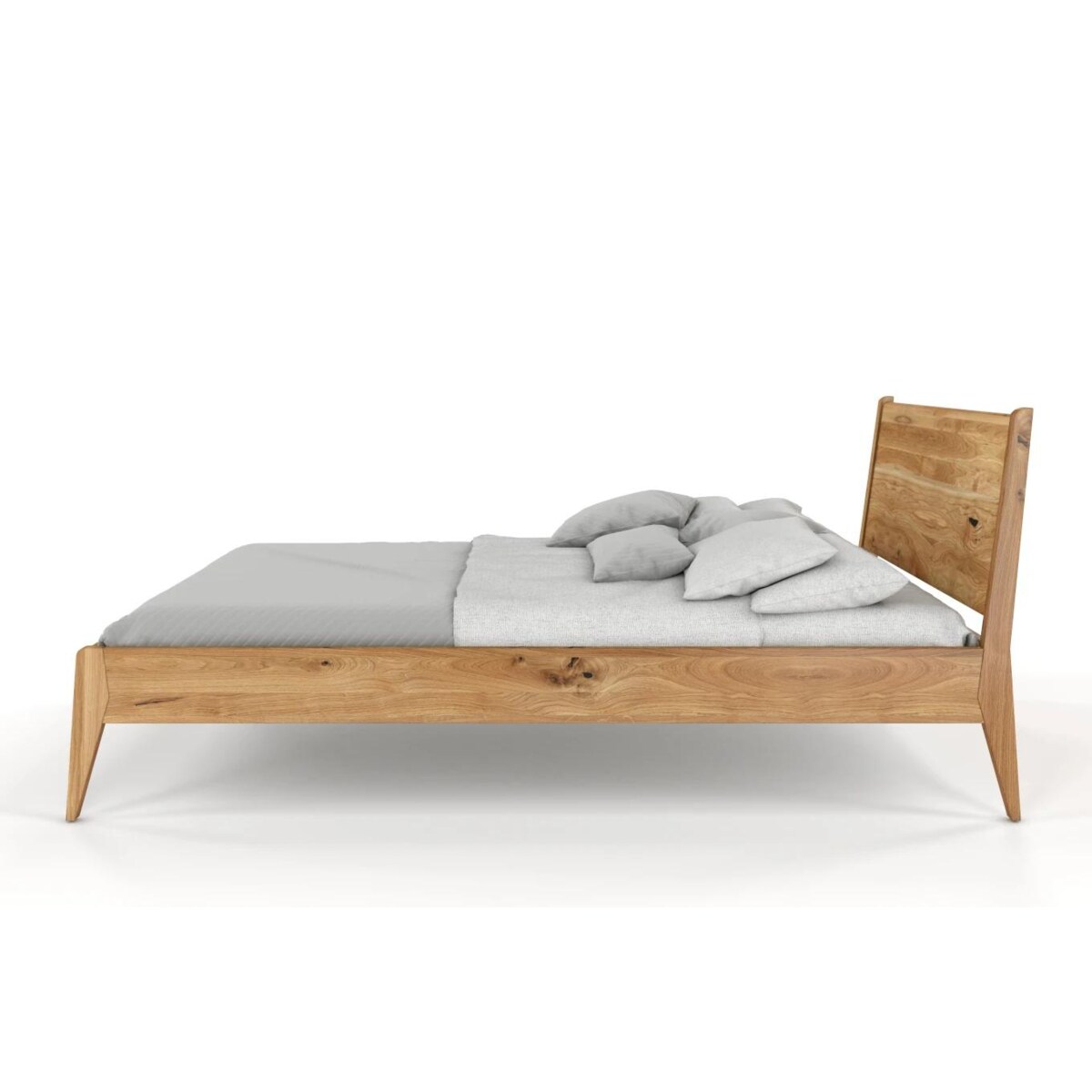 Łóżko drewniane dębowe Visby RADOM / 160x200 cm, lakier naturalny