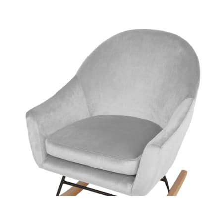 Fotel bujany welurowy szary OXIE