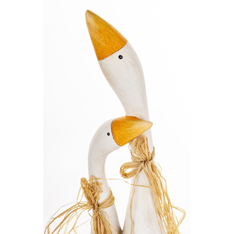 Dekoracja - para białych gąsek 50x34x13 cm ANSERO