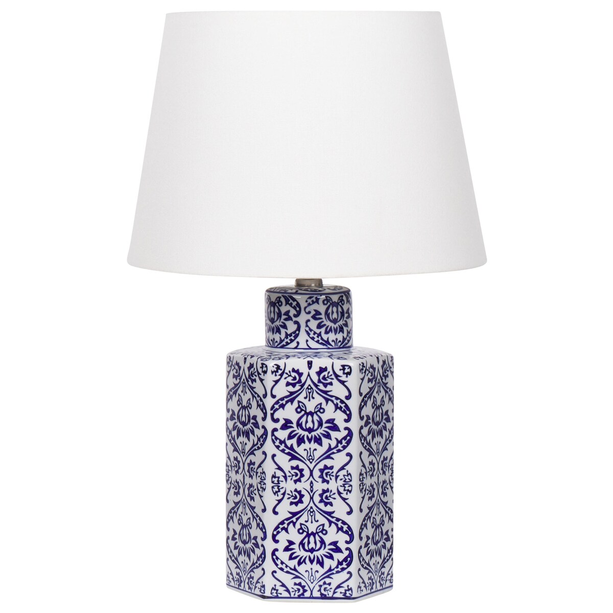 Lampa stołowa MARCELIN Porcelana Biały/ niebieski