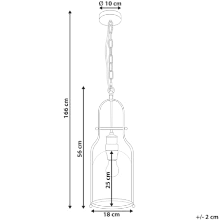 Lampa wisząca BASHILO Metal Czarny