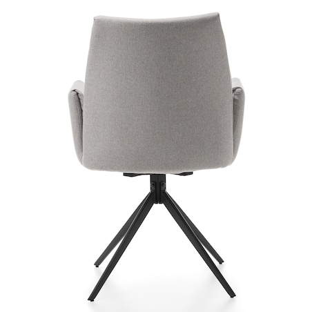 Krzesło tapicerowane tkanina typu sawana glamour do salonu PRATO szare