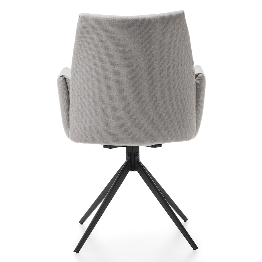 Krzesło tapicerowane tkanina typu sawana glamour do salonu PRATO szare