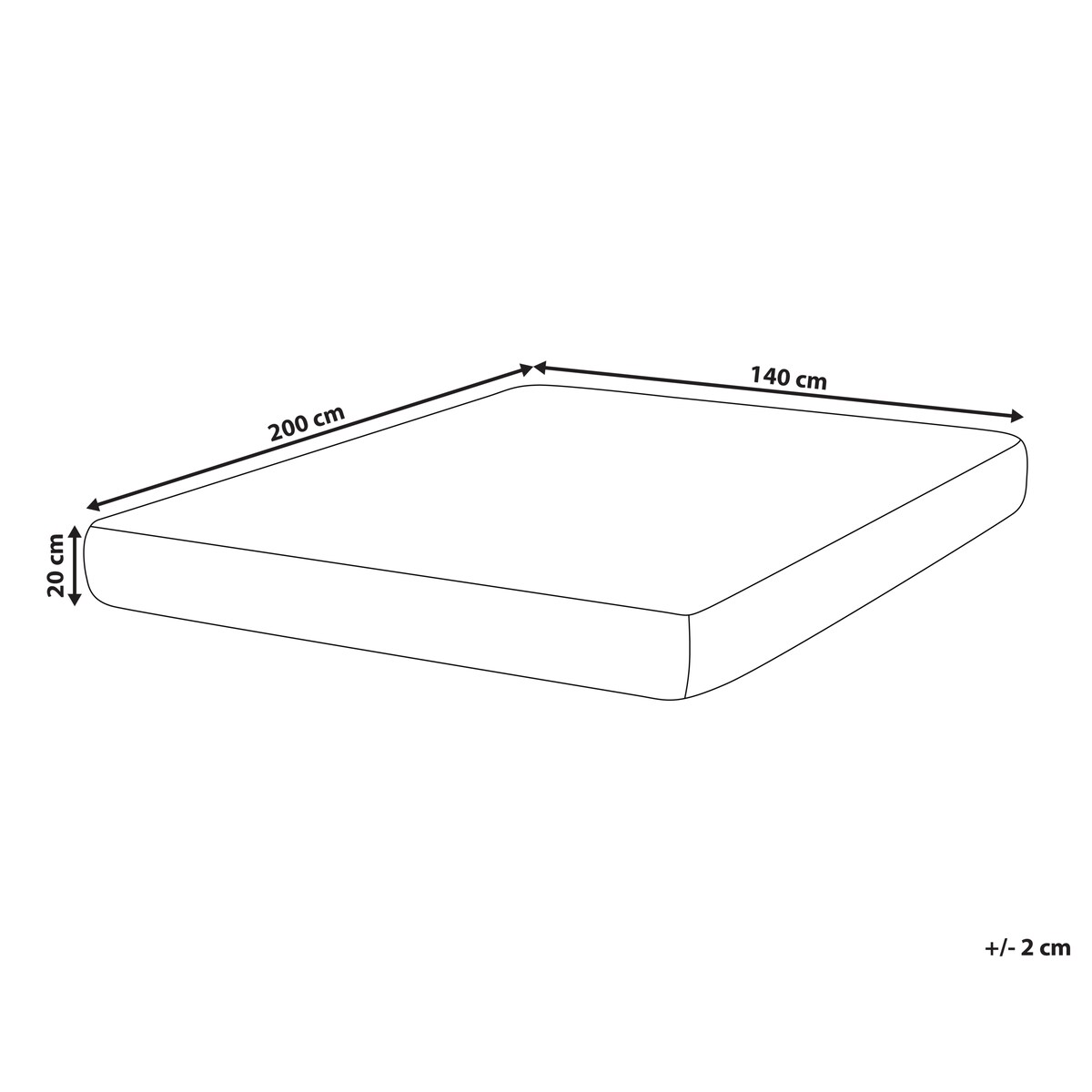 Materac termoelastyczny WHISPER MEMORY 7 PLUS H2/3 średnio twardy 140 x 200 cm
