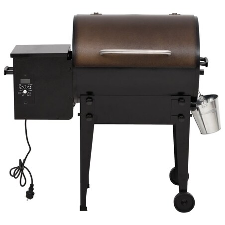 vidaXL Grill na pellet, czarny, 94 cm, żelazo