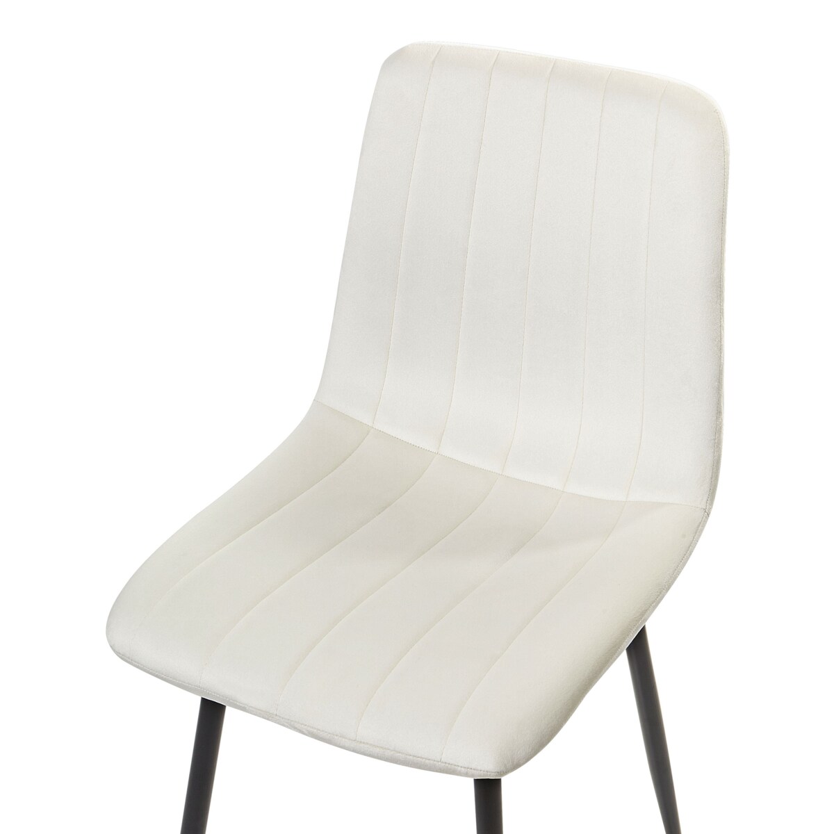 Krzesło do jadalni Zestaw 4 Welur Złamana biel KALISPELL