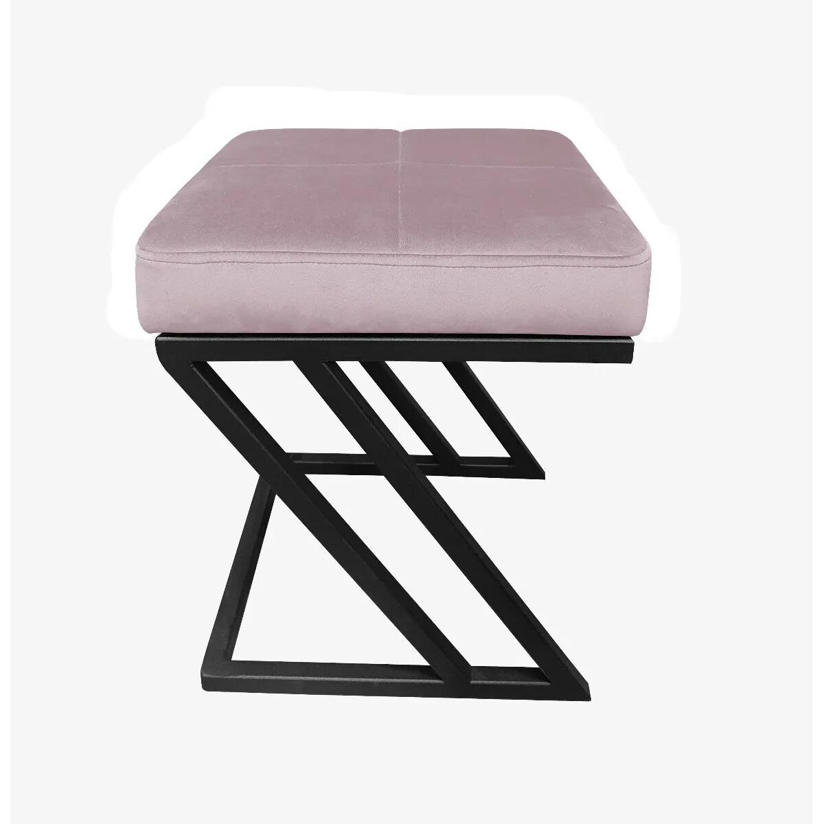 Pufa ZAZU MG VELVET jasnoróżowa