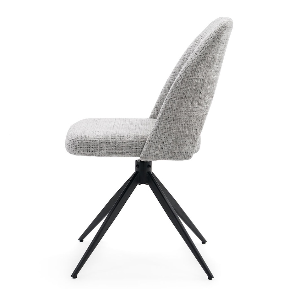 Krzesło tapicerowane obrotowe MILO II jasny szary do salonu jadalni kuchni