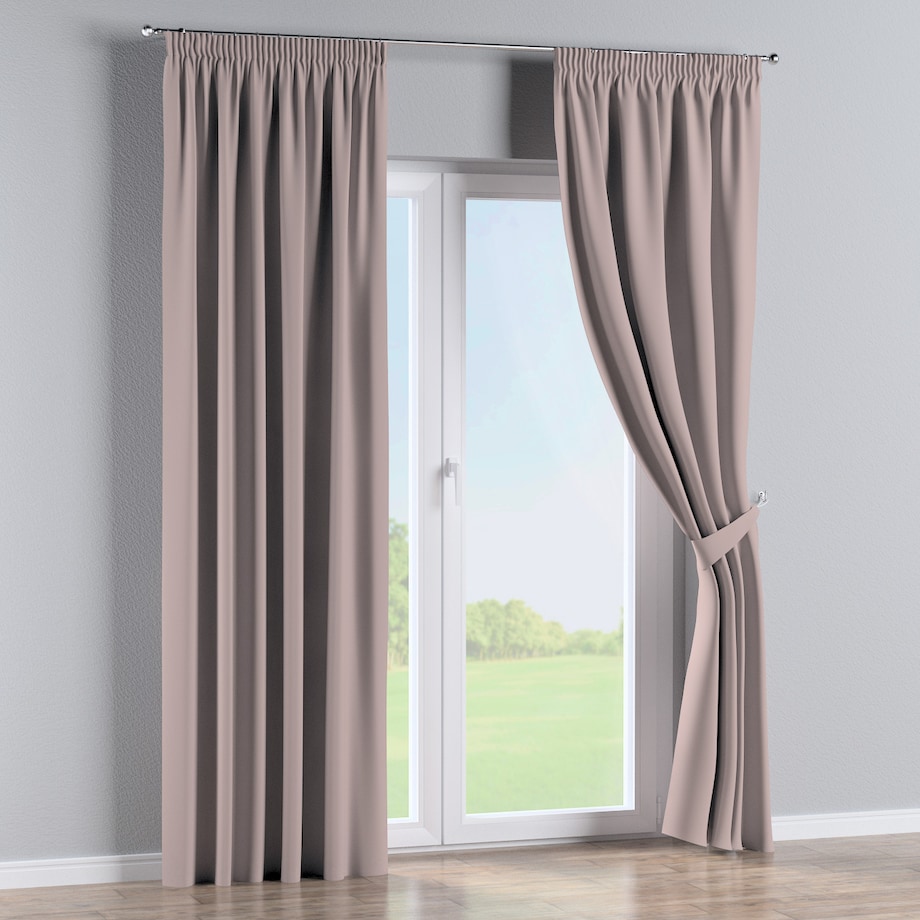 Zasłona na taśmie marszczącej 1 szt. 130x260 różany beż