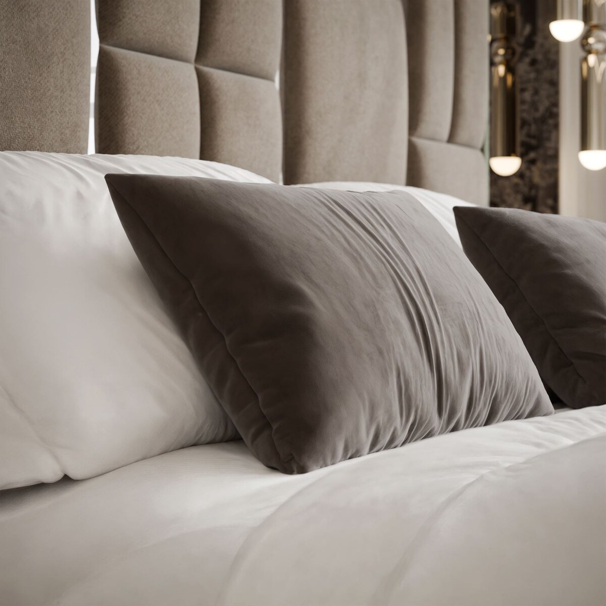 Łóżko tapicerowane BRIGITTE SILVER, pojemnik na pościel, s34, 140x200, Element 06