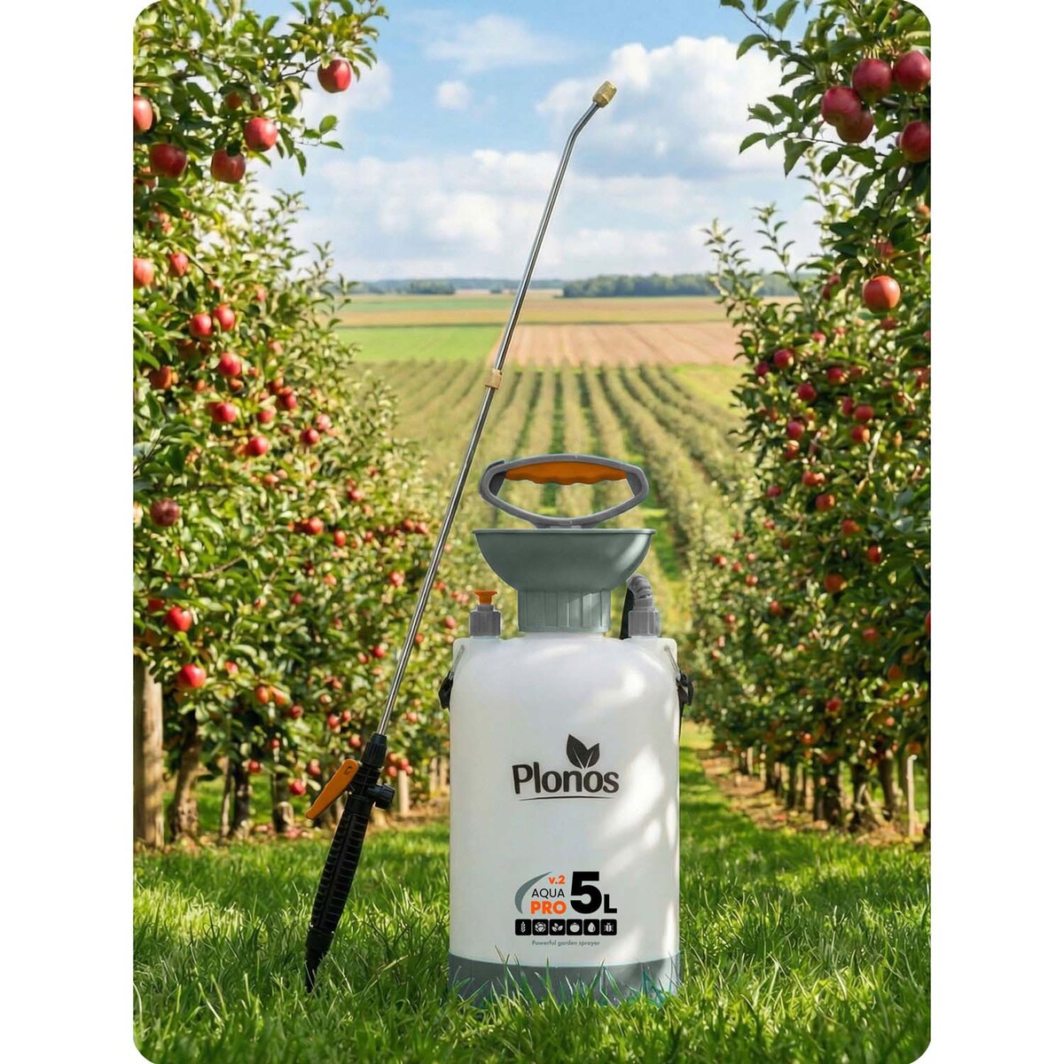 Opryskiwacz ciśnieniowy Plonos PL-605 5L ręczny ogrodowy z regulowaną lanca dysza