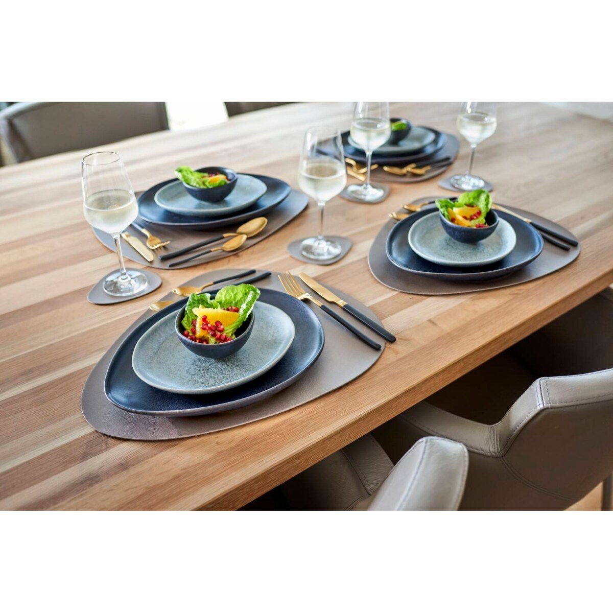 Podstawki pod szklanki, 6 sztuk ze skóry syntetycznej, ZELLER