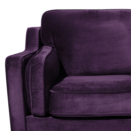 Sofa dla 2 osób LOKKA Welur Purpurowy