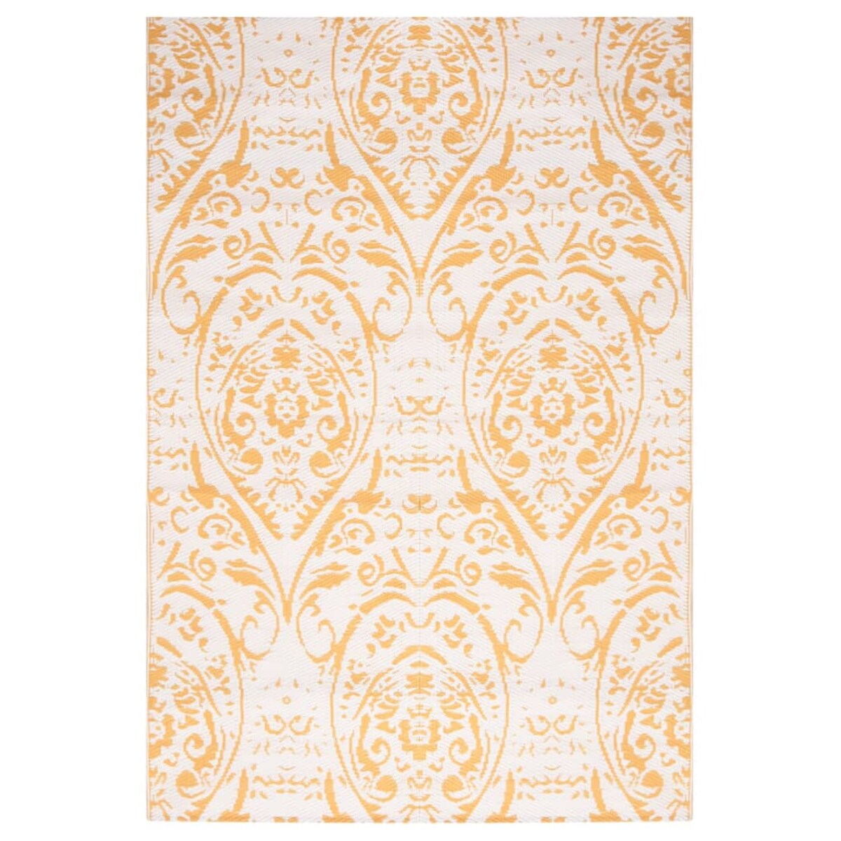 vidaXL Dywan zewnętrzny, ARAKIL żółty, 140 x 200 cm, PP