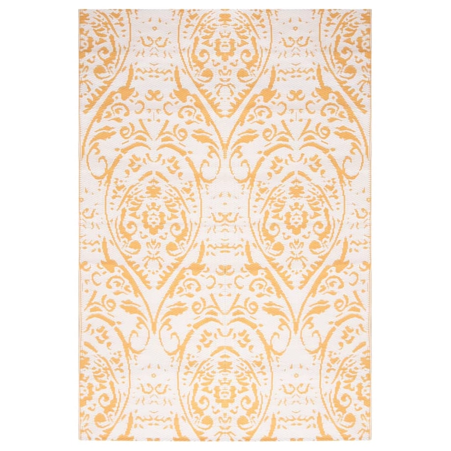 vidaXL Dywan zewnętrzny, ARAKIL żółty, 140 x 200 cm, PP