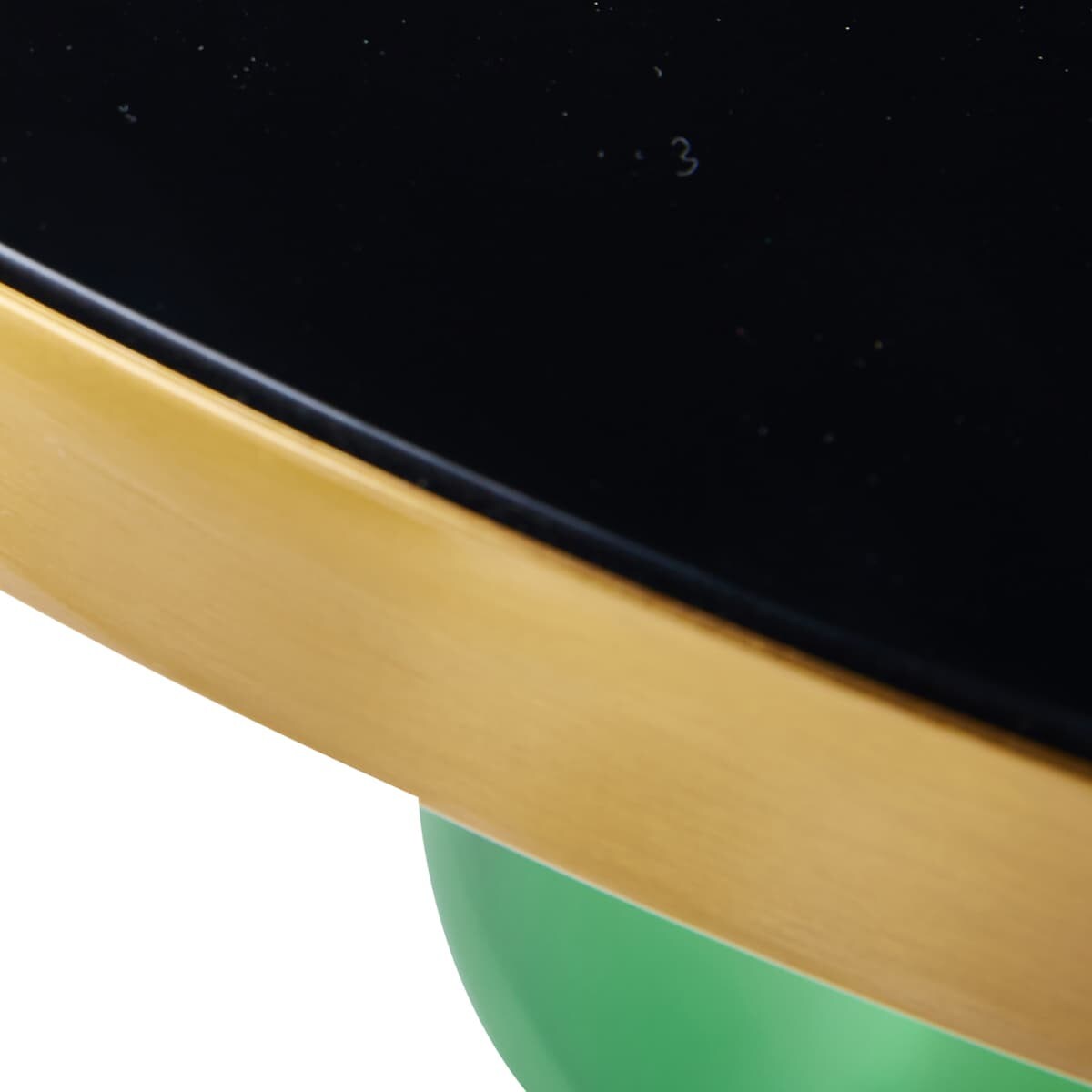 Stolik kawowy DOLCE C2-75 green Step szkło stal czarny zielony, Step Into Design