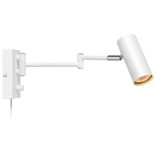 Kinkiet LAMPA ścienna TORINO 107538 Markslojd tuba OPRAWA metalowa na wysięgniku biała