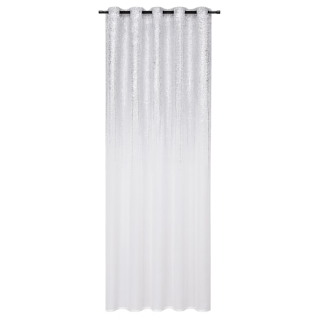 firana "srebrny deszcz " z etaminy | 140x250 przelotki