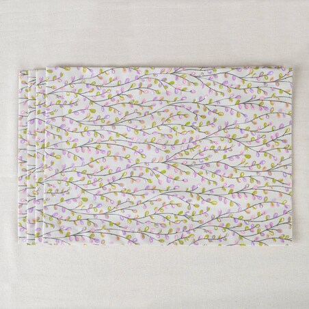 Powlekane podkładki plamoodporne Purple Catkins – komplet 4 szt.