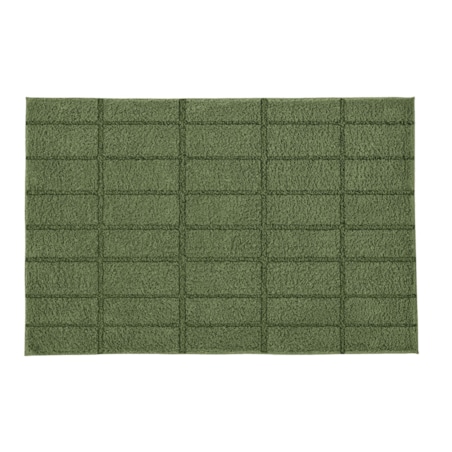 Kleine Wolke Tiles Ekologiczny Dywanik łazienkowy Zielony 60x 60 cm