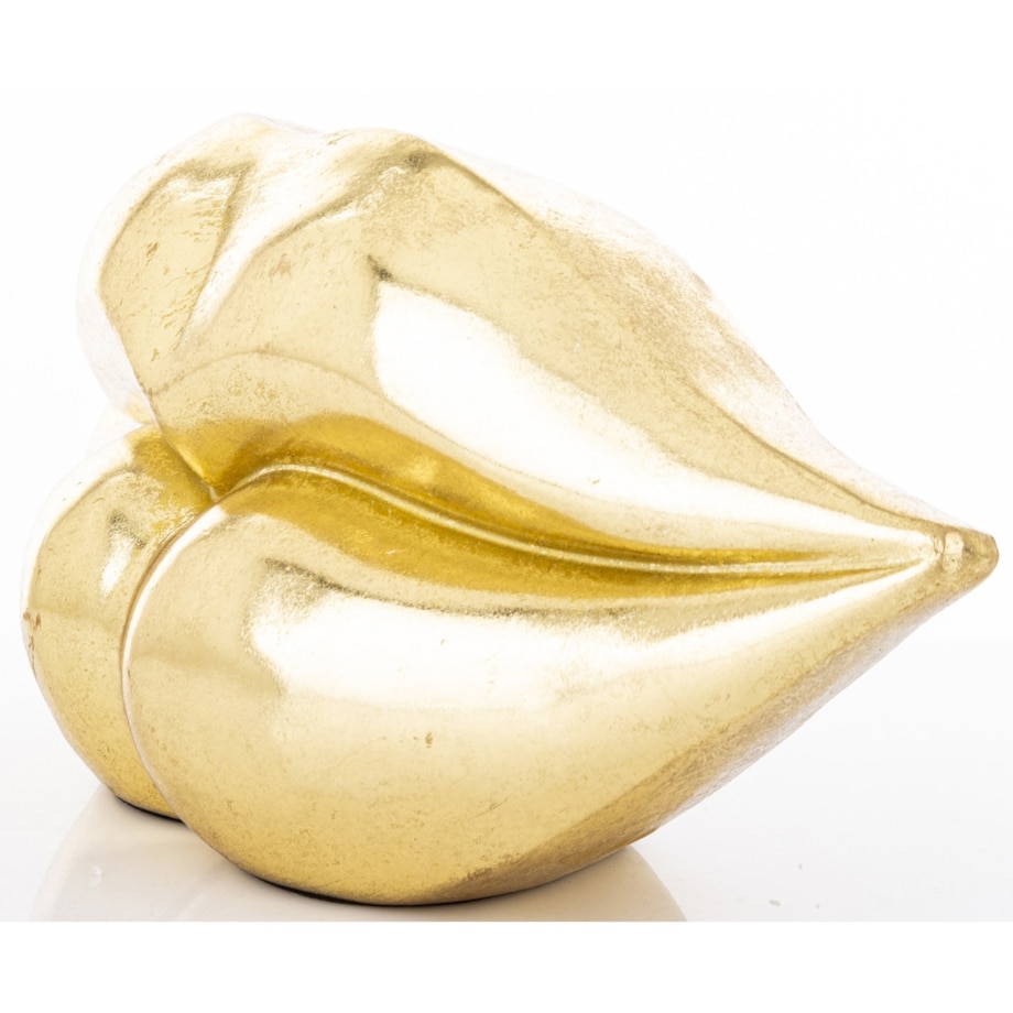 Dekoracja - złote USTA 13,5x28x8,5 cm small