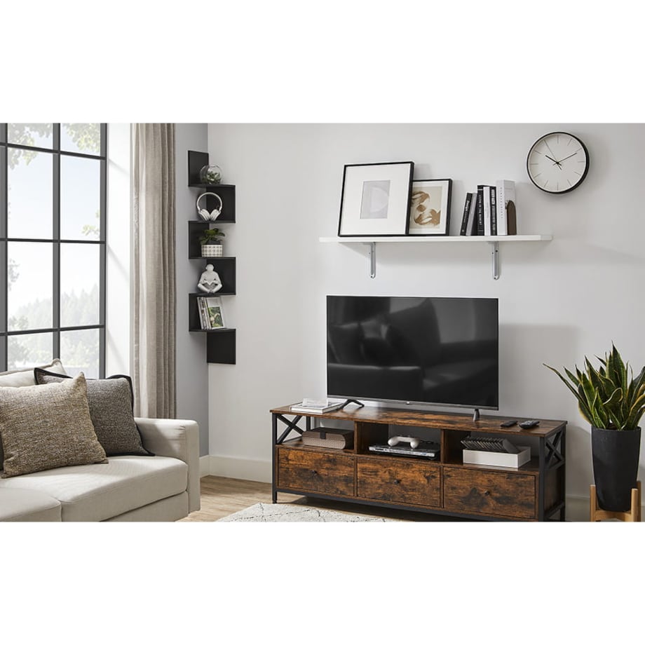 Regał Narożny Półka Na Ksiązki Do Pokoju Salonu Gabinetu Kuchni Czarny