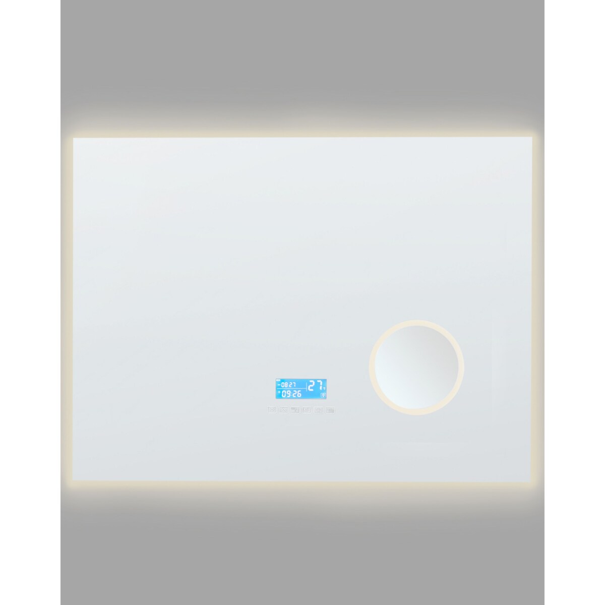 Lustro ścienne LED z głośnikiem Bluetooth 60 x 80 cm srebrne MONTARON