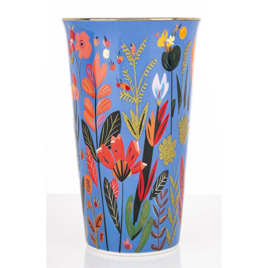 Kubek porcelanowy 700 ml BLUMEN 17x15x10 cm niebieski