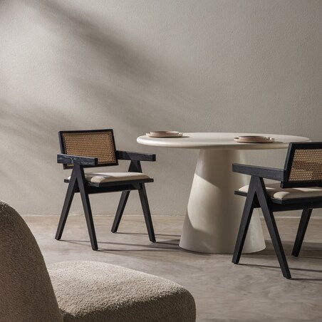 Krzesło z podłokietnikami, miękkie siedzisko, KIEMER - III czarne