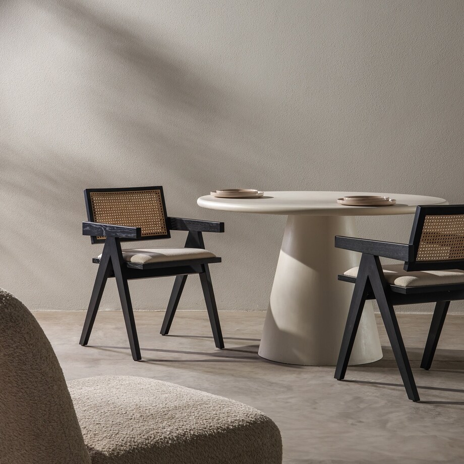 Krzesło z podłokietnikami, miękkie siedzisko, KIEMER - III czarne