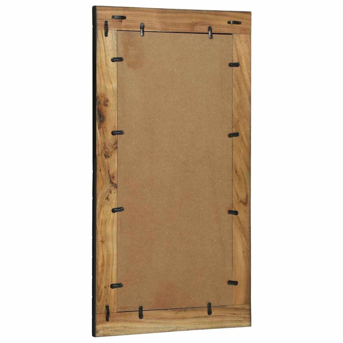 vidaXL Lustro Czarny i Brązowy 90 x 2 x 50 cm Drewno akacjowe