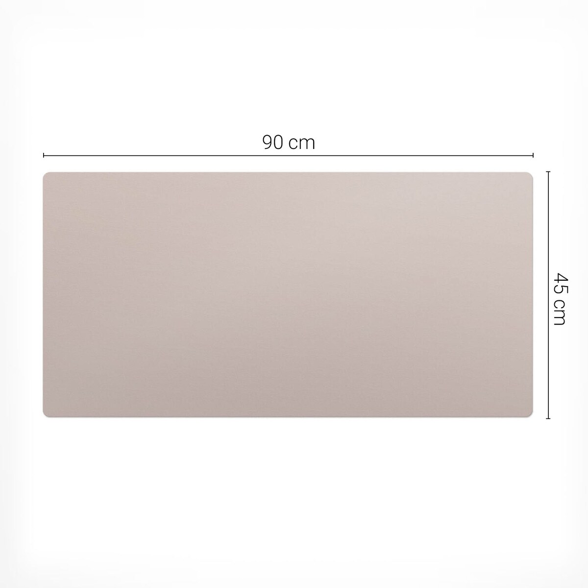 Beżowa mata na biurko Kolor Jasnobrązowy, 90x45 cm