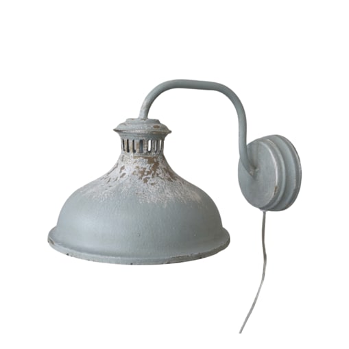 Kinkiet ścienny szaro-niebieski postarzany Factory