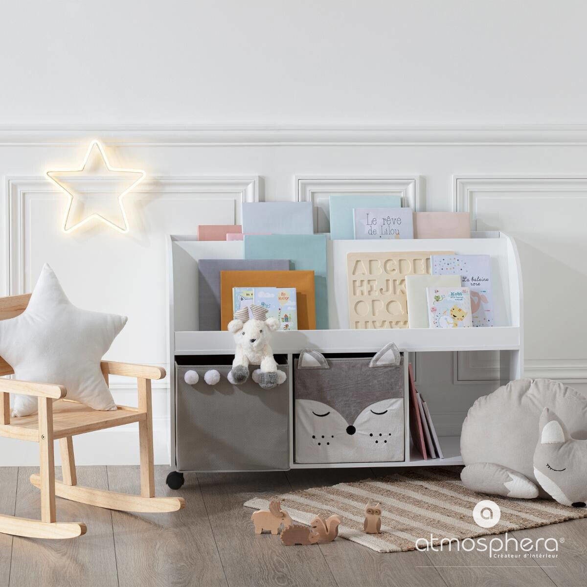 Pojemnik do przechowywania dla dzieci, 29 x 29 x 29 cm, z pomponami