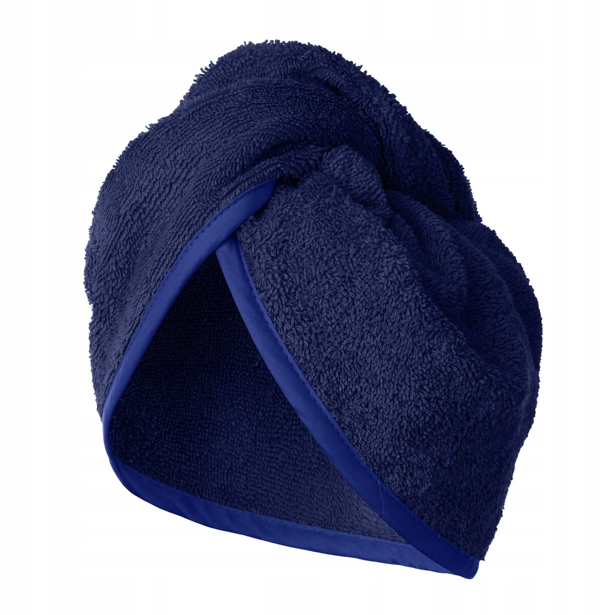 Turban do Włosów Ręcznik Kąpielowy na Głowę Bawełna Frotte Granat Chłonny