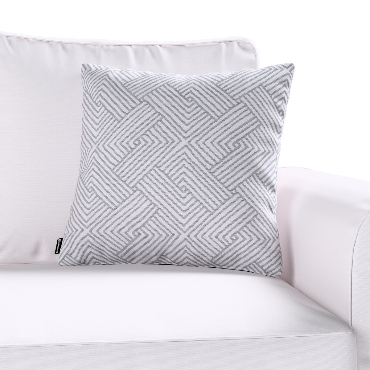 Poszewka Kinga na poduszkę 50x50 szare wzory geometryczne