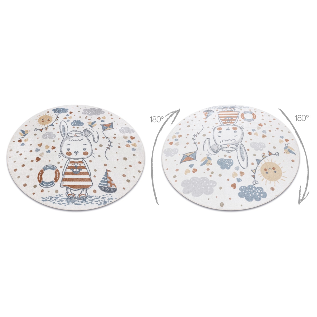 Dywan BONO 8441 koło Królik króliczek koło 160 cm