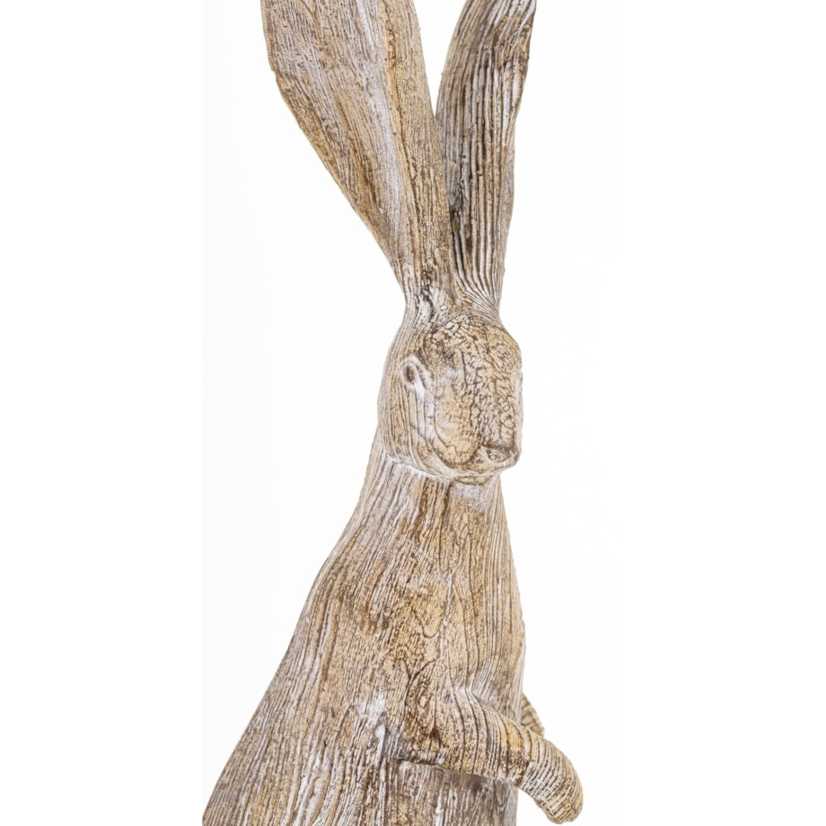 Dekoracja - zając brązowy 34x10x12 cm LONGORELA