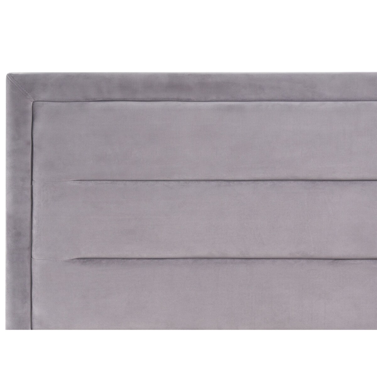 Łóżko wodne Welur ROUEN 180 x 200 cm Ciemnoszary