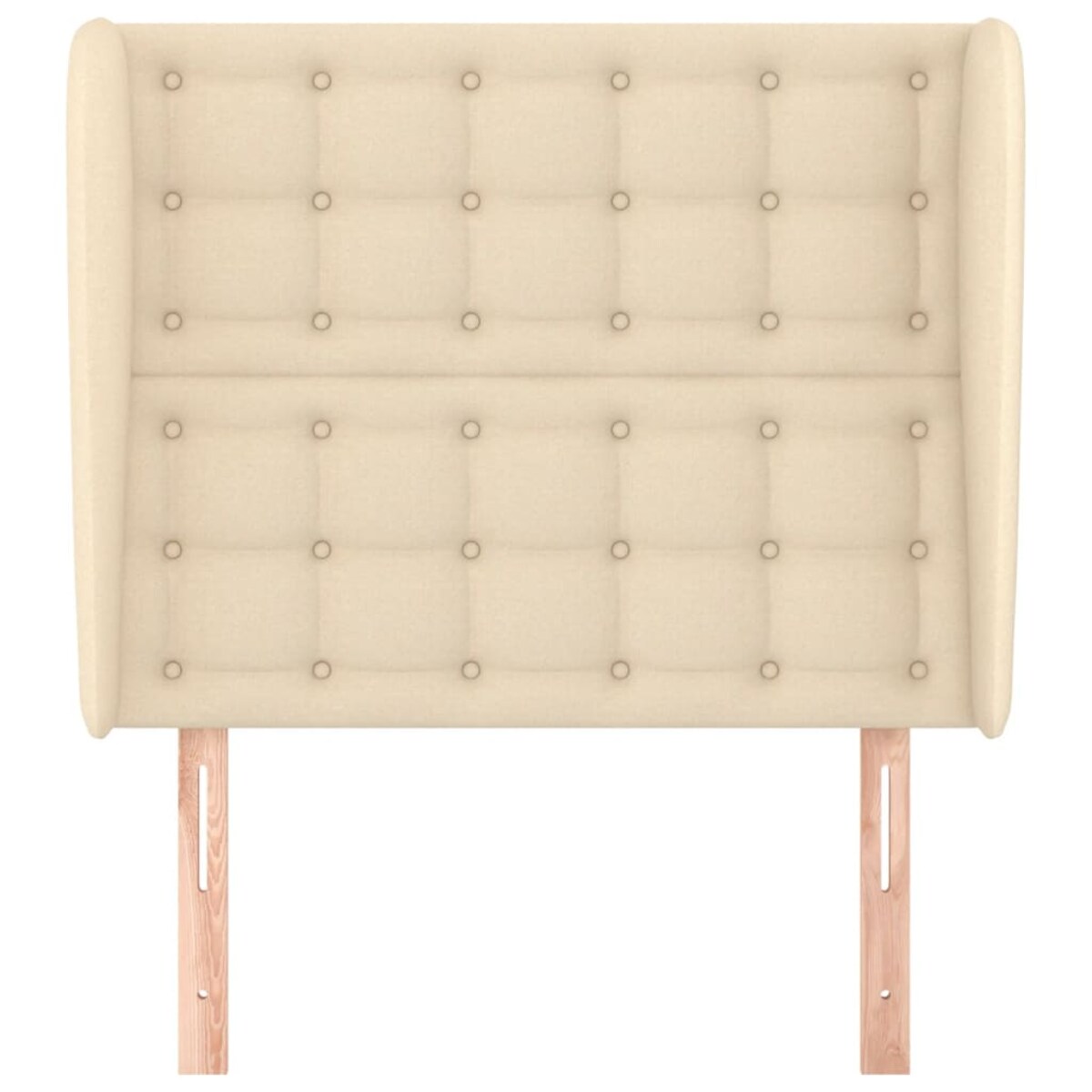 vidaXL Zagłówek uszak, kremowy, 83x23x118/128 cm, tkanina