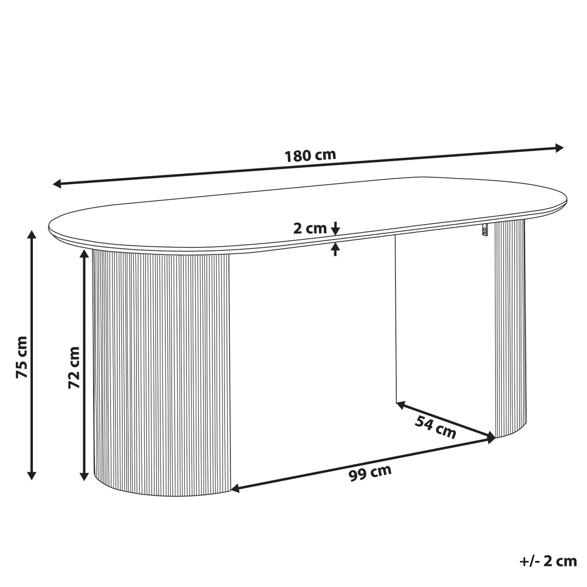 Stół do jadalni SAVORY Jasnobrązowy 180 cm 90 cm