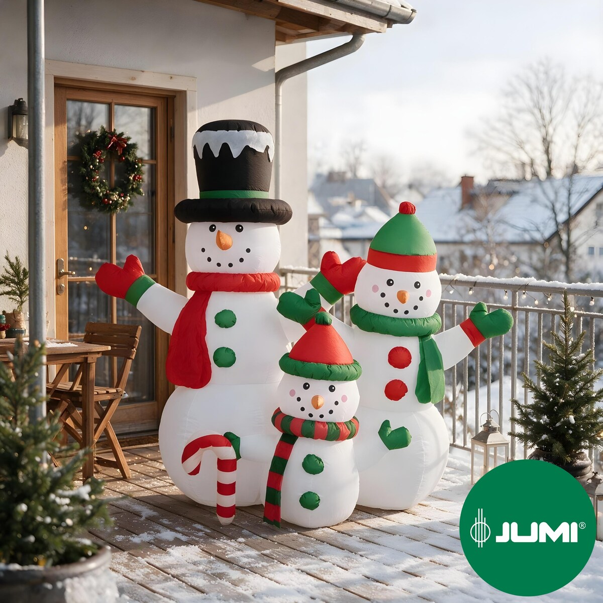 BAŁWAN nadmuchiwany ŚWIECĄCY DUŻY pompowany LED 153 cm dmuchaniec JUMIhome