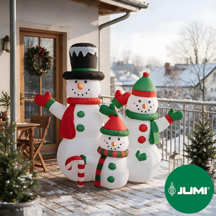 BAŁWAN nadmuchiwany ŚWIECĄCY DUŻY pompowany LED 153 cm dmuchaniec JUMIhome