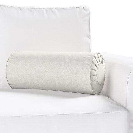 Poduszka wałek z zakładkami, jasny popiel, Ø20 x 50 cm, Etna