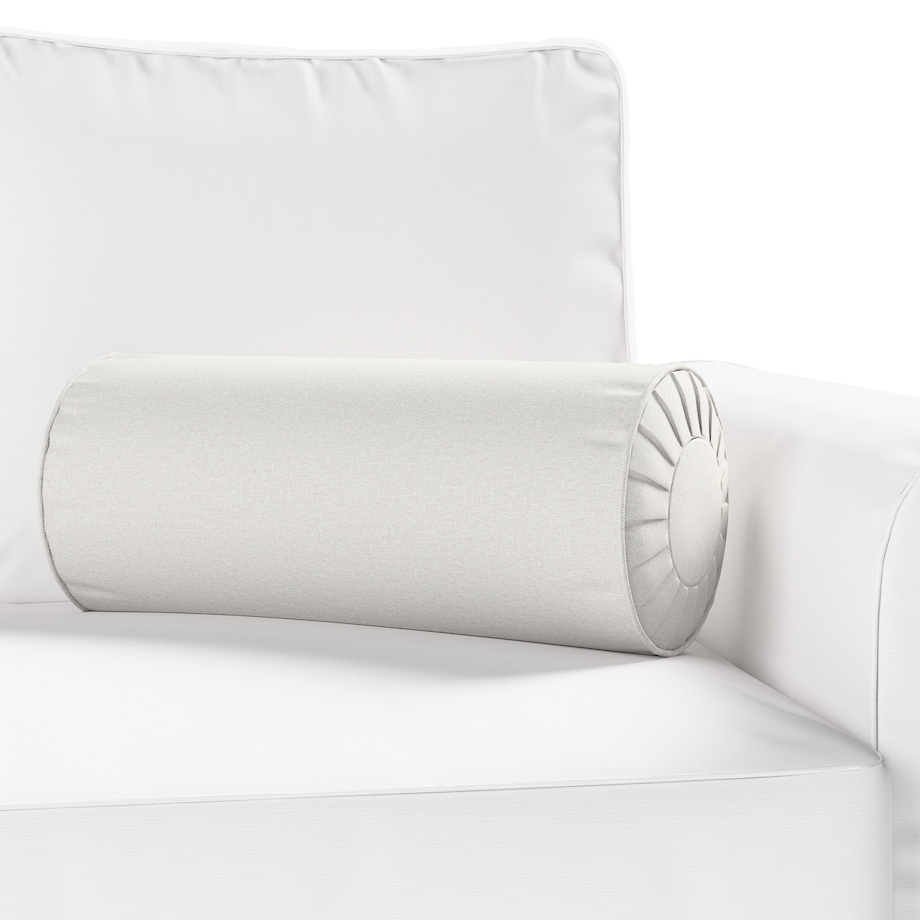 Poduszka wałek z zakładkami, jasny popiel, Ø20 x 50 cm, Etna