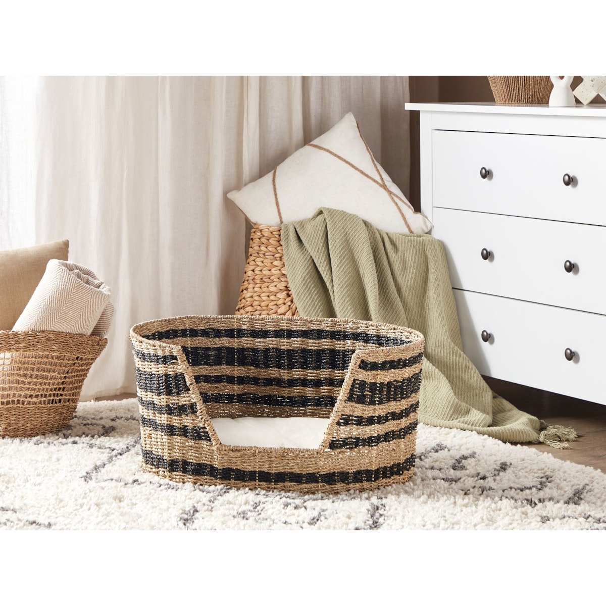 Legowisko z trawy morskiej 65 x 44 cm naturalny DURBAN