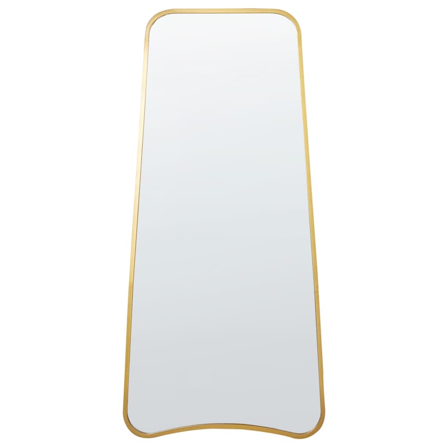 Metalowe lustro ścienne 58 x 122 cm złote LEVET