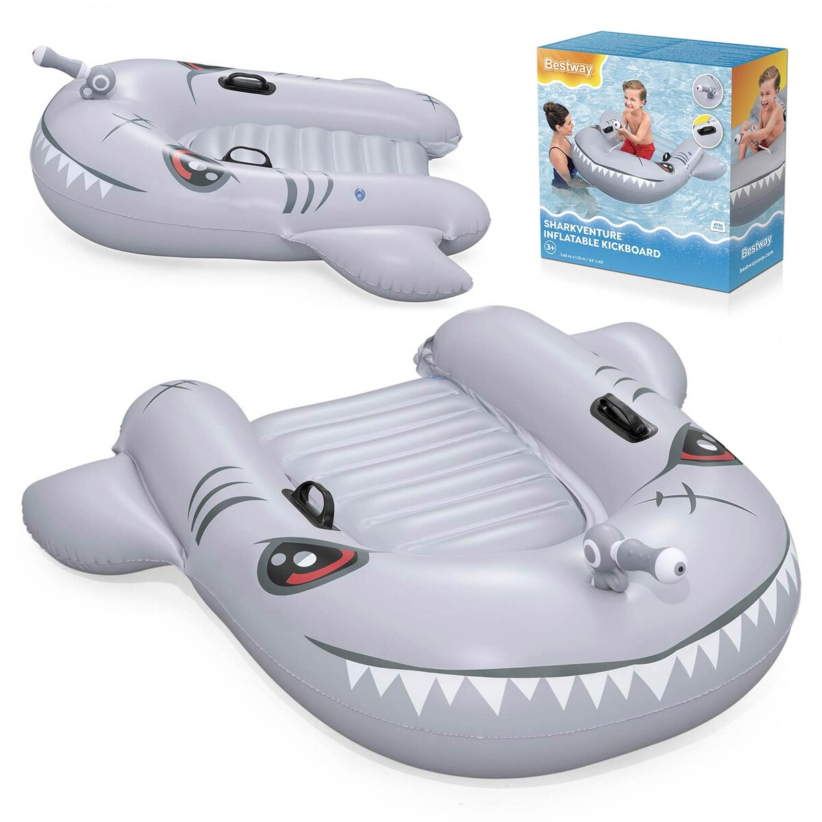 Pontonik dla dzieci Bestway Sharkventure ponton dmuchany do wody pływania samolot